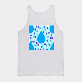 blue water drop pattern christmas background Tank Top